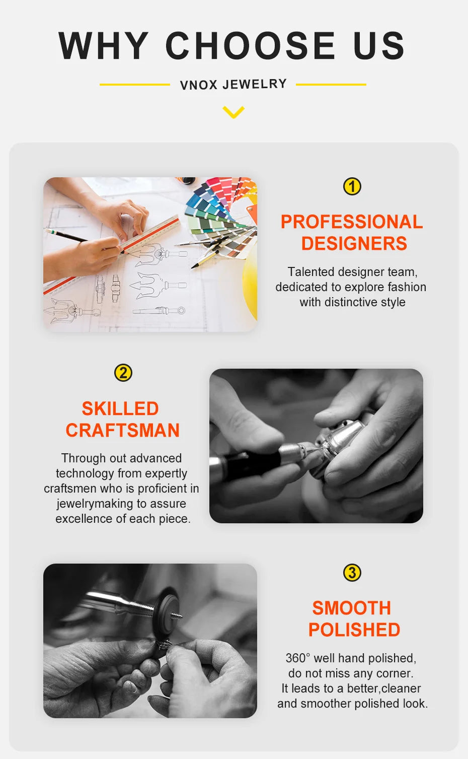 Vnox Cross Necklace for Men and Women