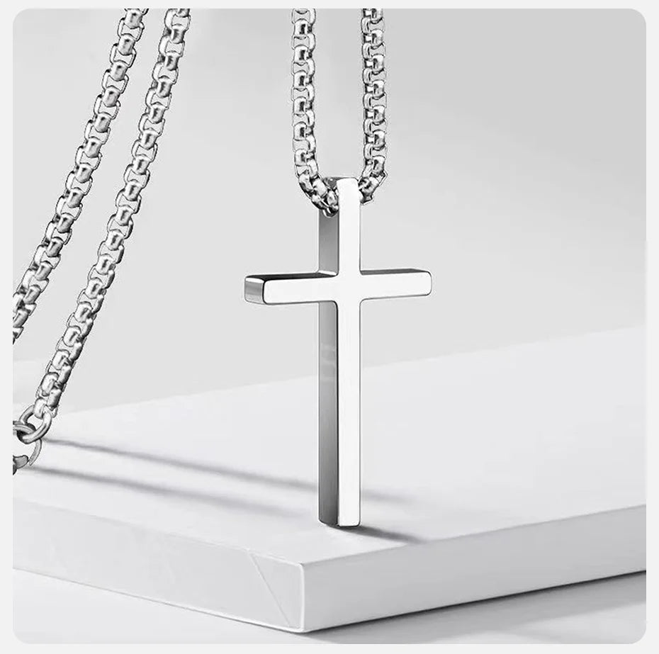 Vnox Cross Necklace for Men and Women