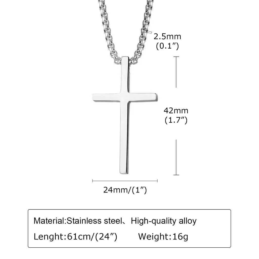 Vnox Cross Necklace for Men and Women